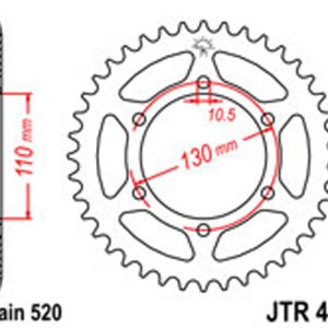 JT Rear Sprockets R/W 486-41 [504]