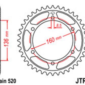 JT Rear Sprockets R/W 5-44