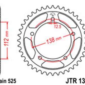 JT Rear Sprockets R/W 1304-38 HON [4357]