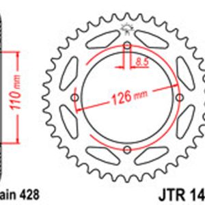 JT Rear Sprockets R/W 1466-44