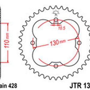 JT Rear Sprockets R/W 1355-50