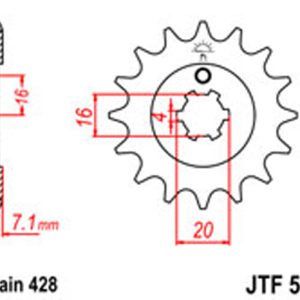 JT Gear Box Sprockets G/B 555-13 [577]