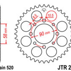JT Rear Sprockets R/W 273-45