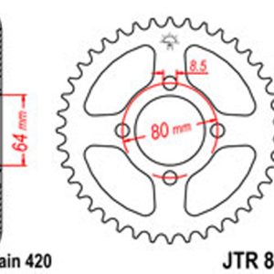JT Rear Sprockets R/W 834-35 YAM