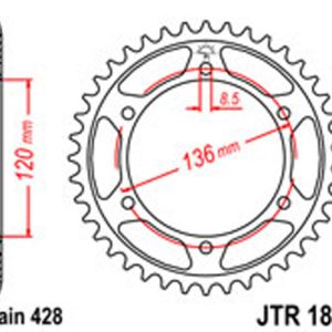 JT Rear Sprockets R/W 1847-48 YAM [4324]