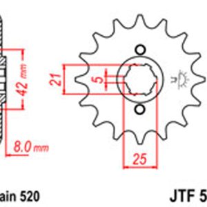 JT Gear Box Sprockets G/B 575-13T YAM