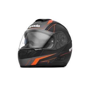 Spada SP16 Linear Matt Black/Orange/Silver Helmet