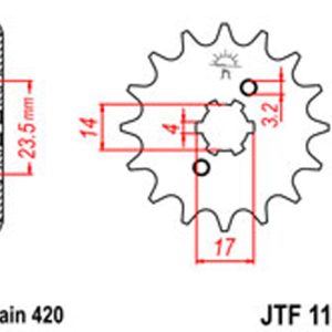 JT Gear Box Sprockets G/B 1129-13