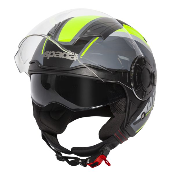 Spada Lycan Strobe Matt Black/Yellow Helmet