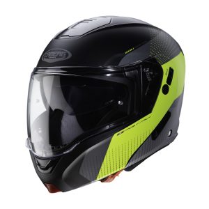Caberg Horus Scout Matt Black/Yellow Flip Up Motorcycle Helmet S/O
