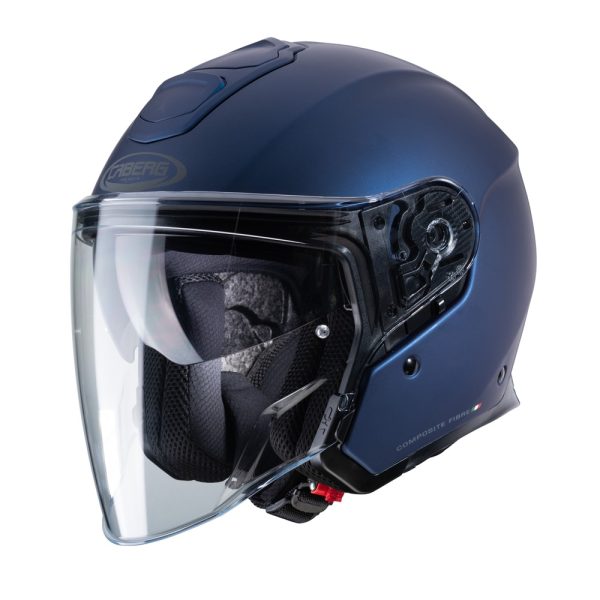 Caberg Flyon Matt Black Open Face Motorcycle Helmet S/O - Image 2