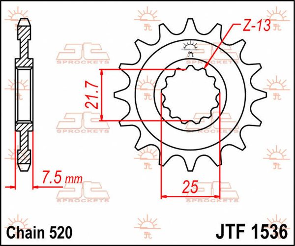 JT Gear Box Sprockets G/B 1536-15