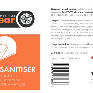 Bikegear Helmet Sanitiser 125ml