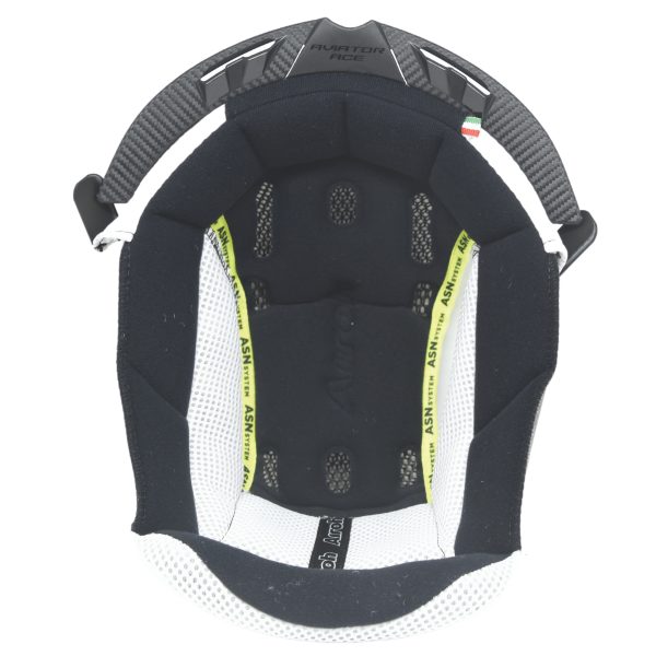 Airoh Aviator Ace Centre Pads Black/White - Image 3