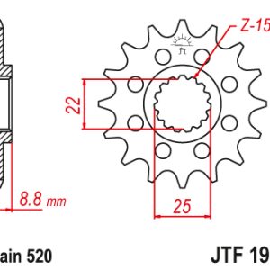 JT Gear Box Sprockets G/B 1901-14