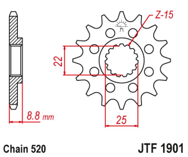 JT Gear Box Sprockets G/B 1901-14
