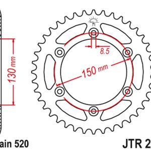 JT Rear Sprockets R/W 251-48SC