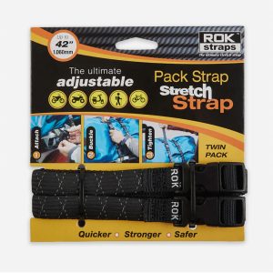 ROK 358 Pack Adjustable Stretch Strap Black Reflective 2 Pack