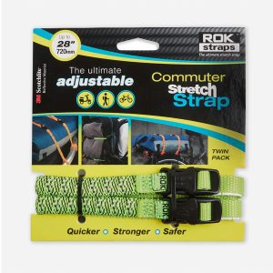 ROK 330 Commuter Adjustable Stretch Strap Green Reflective 2 Pack
