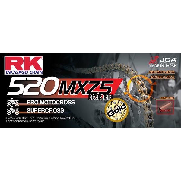 RK GB520MXZ5 X 102 CHAIN GOLD
