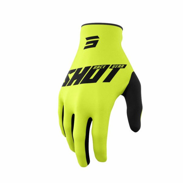 Shot Raw Gloves Burst Neon Yellow - Extra Large