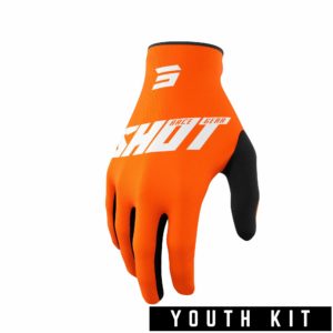 Shot Youth Raw Gloves (Burst Orange) – Y6-7