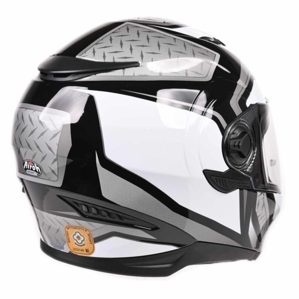Airoh Helmet Movement S Full Face - Steel White Gloss - S - Image 3