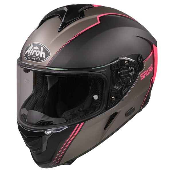 Airoh Spark Flow Helmet - Black/Pink MATT (Extra Small) - Image 2