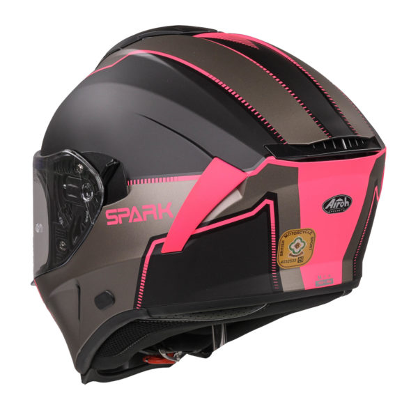 Airoh Spark Flow Helmet - Black/Pink MATT (Extra Small) - Image 4