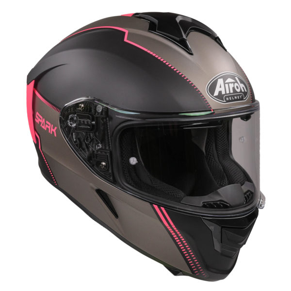 Airoh Spark Flow Helmet - Black/Pink MATT (Extra Small) - Image 8