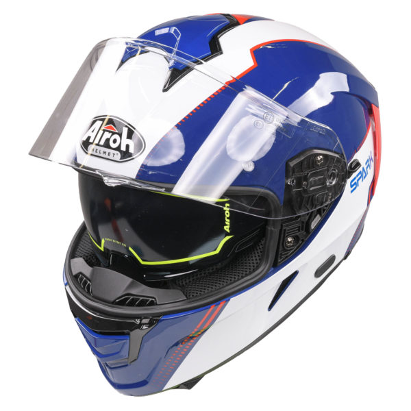 Airoh Spark Flow Helmet - Blue/Red (Extra Small) - Image 10