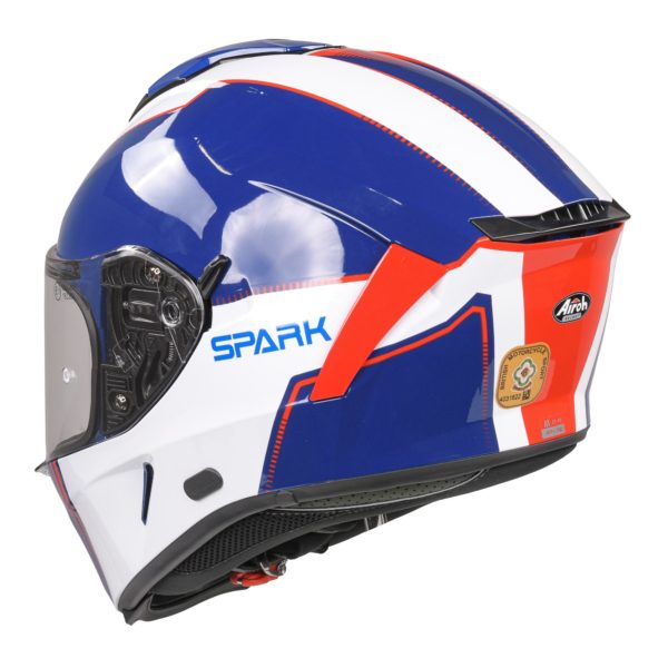 Airoh Spark Flow Helmet - Blue/Red (Extra Small) - Image 4