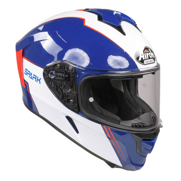 Airoh Spark Flow Helmet - Blue/Red (Extra Small) - Image 8