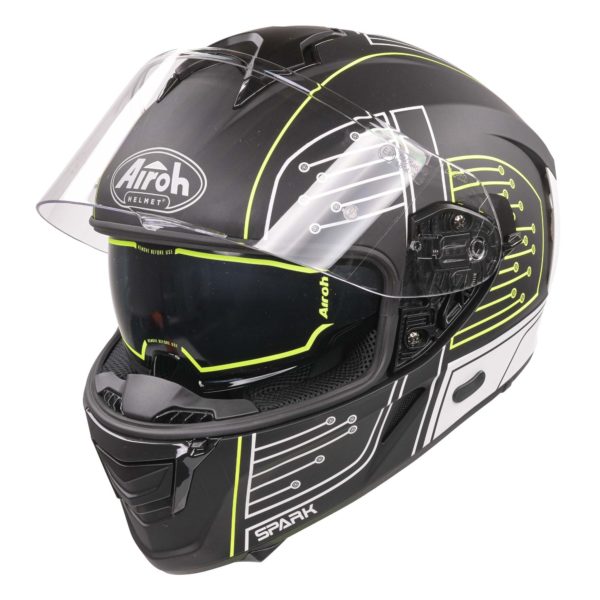 Airoh Spark Flow Helmet - Black Circuit MATT (Small) - Image 10