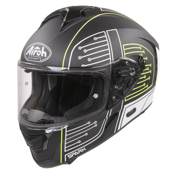 Airoh Spark Flow Helmet - Black Circuit MATT (Small) - Image 12