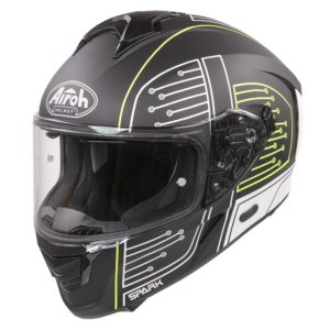 Airoh Spark Flow Helmet – Black Circuit MATT (Small)