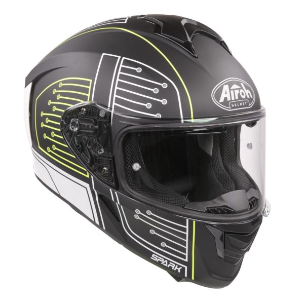 Airoh Spark Flow Helmet - Black Circuit MATT (Small) - Image 13
