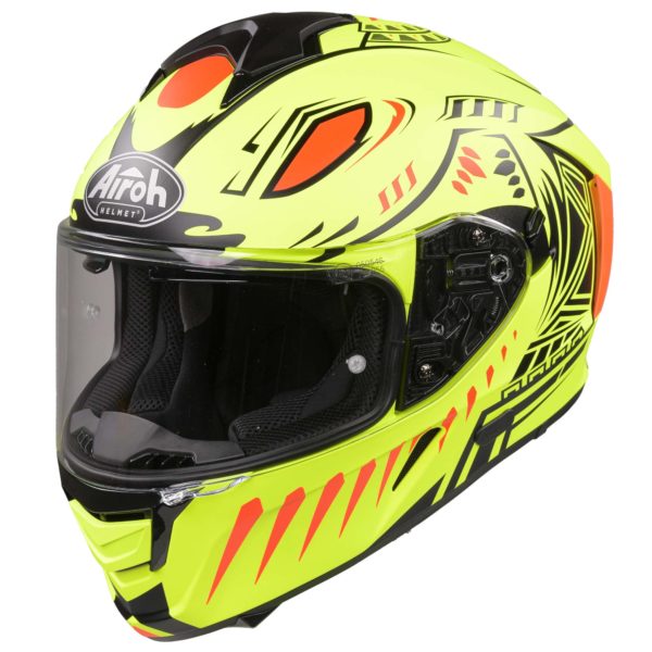 Airoh Spark Flow Helmet - Matt Yellow Fluro Vibe (Small) - Image 12
