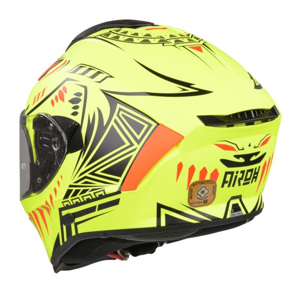 Airoh Spark Flow Helmet - Matt Yellow Fluro Vibe (Small) - Image 4