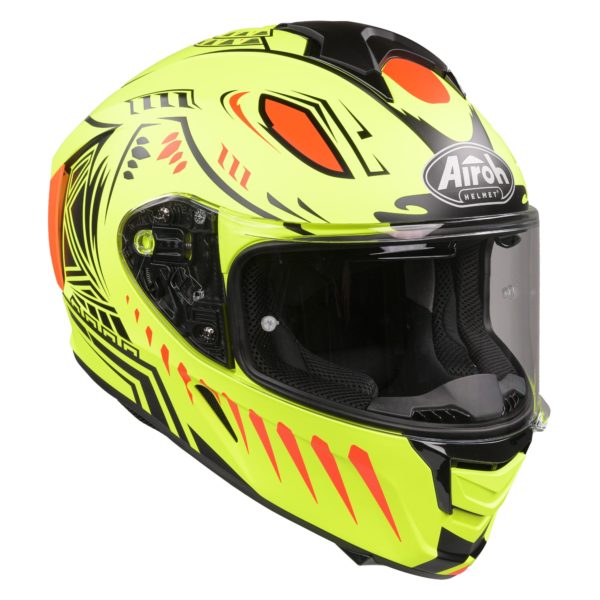Airoh Spark Flow Helmet - Matt Yellow Fluro Vibe (Small) - Image 8