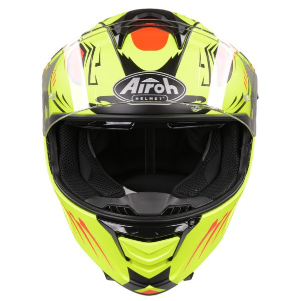 Airoh Spark Flow Helmet - Matt Yellow Fluro Vibe (Small) - Image 9