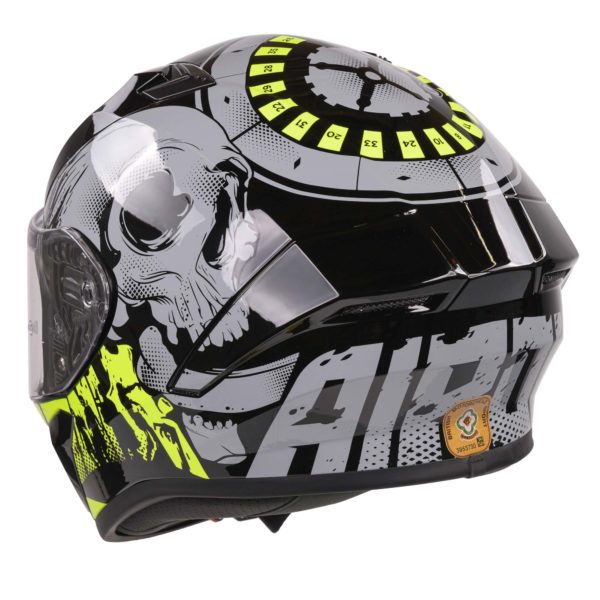Airoh Valor Full Face Helmet - Akuna Yellow Gloss - XS - Image 4