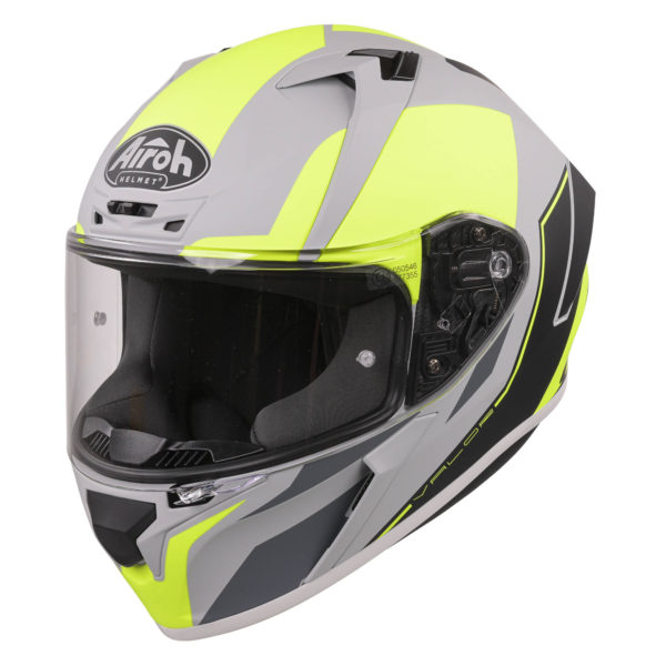 Airoh Valor Full Face Helmet - Matt WINGS FLURO YELLOW (Large) - Image 12