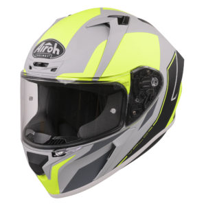 Airoh Valor Full Face Helmet – Matt WINGS FLURO YELLOW (Large)