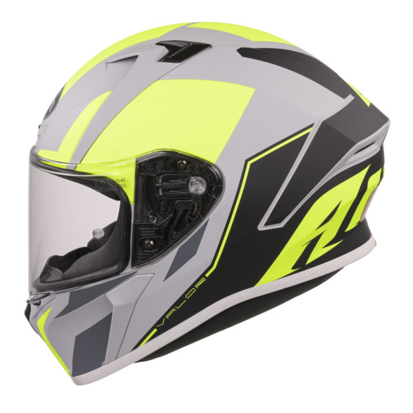 Airoh Valor Full Face Helmet - Matt WINGS FLURO YELLOW (Large) - Image 15