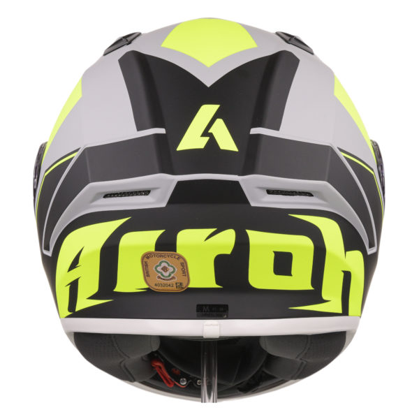 Airoh Valor Full Face Helmet - Matt WINGS FLURO YELLOW (Large) - Image 5