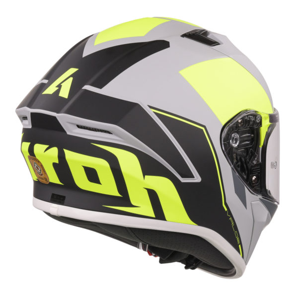 Airoh Valor Full Face Helmet - Matt WINGS FLURO YELLOW (Large) - Image 6