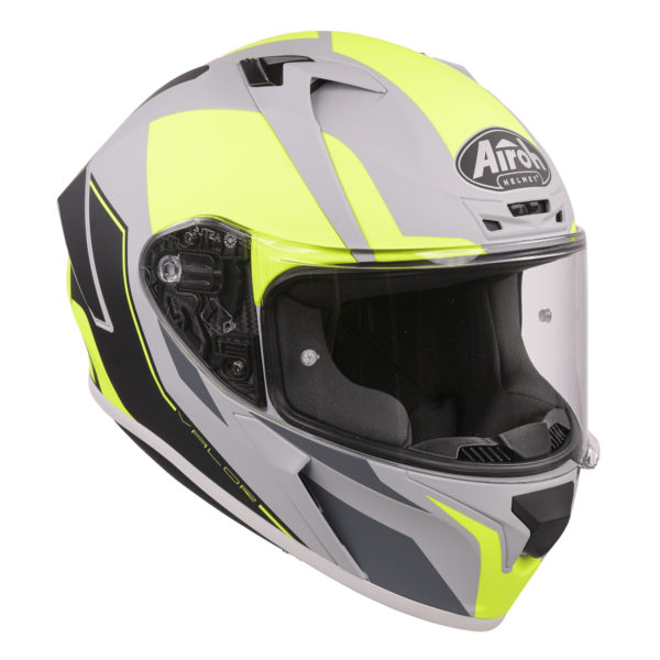 Airoh Valor Full Face Helmet - Matt WINGS FLURO YELLOW (Large) - Image 8