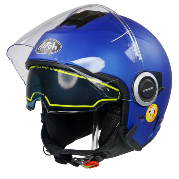 Airoh Helios Urban Jet Helmet - Matt Blue (Medium) - Image 10