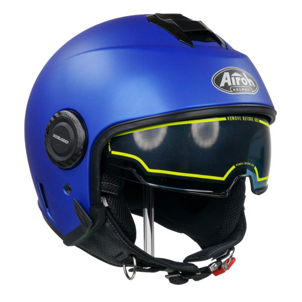 Airoh Helios Urban Jet Helmet - Matt Blue (Medium) - Image 14
